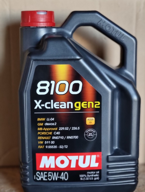 MOTUL 8100 XCLEAN GEN2 5W40, 5L